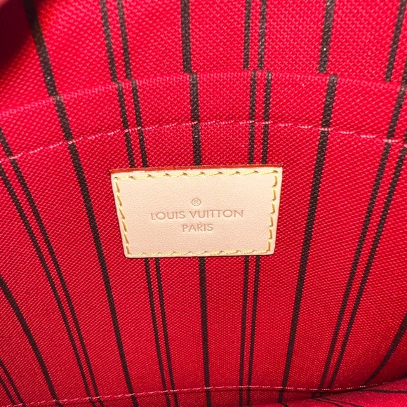 Neverfull Pouch/wristlet Monogram cerise - Picture 6 of 11